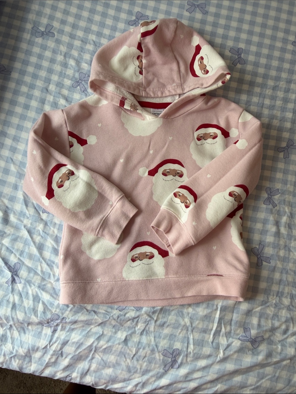 Carter's Pink Santa Hooded Sweatshirt